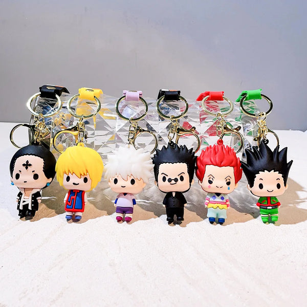 Anime Hunter x Hunter Keychain Cosplay Killua Kurapika Keyrings Resin Pendant Car Bag Key Chain Jewelry Accessories Wholesale
