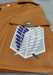 Anime Attack on Titan Cosplay Leather Jacket Shingeki no Kyojin Cosplay Costume Eren Legion Coat Jackets Halloween High Quality