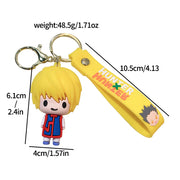Anime Hunter x Hunter Keychain Cosplay Killua Kurapika Keyrings Resin Pendant Car Bag Key Chain Jewelry Accessories Wholesale