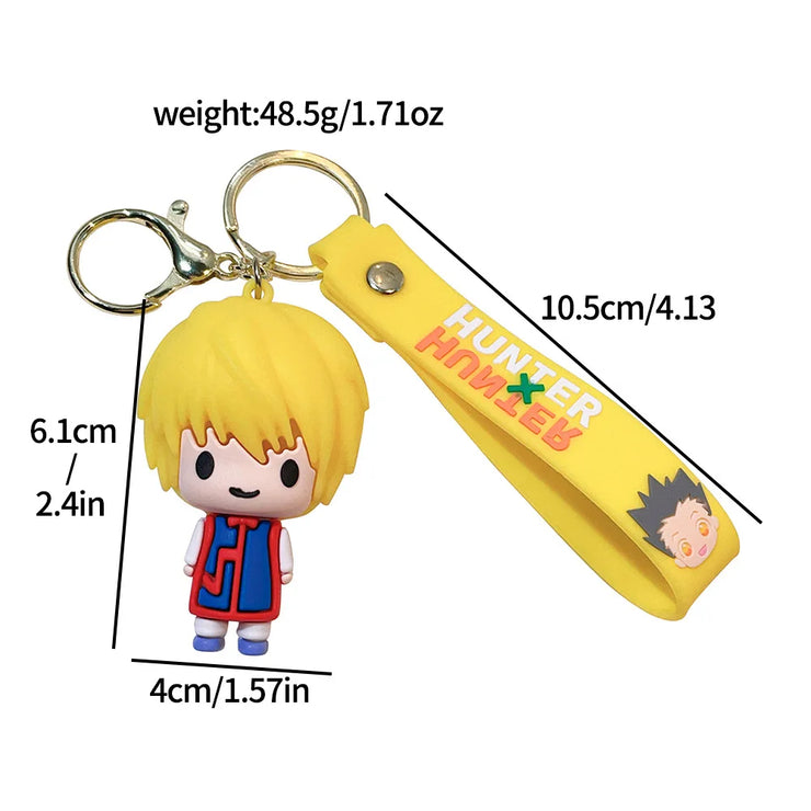 Anime Hunter x Hunter Keychain Cosplay Killua Kurapika Keyrings Resin Pendant Car Bag Key Chain Jewelry Accessories Wholesale