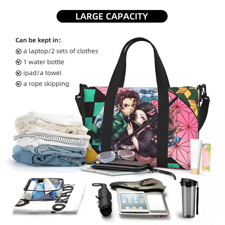 Demon Slayer Tote Bag Tanjiro & Nezuko Beach/Travel Bag