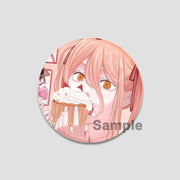 Anime Chainsaw Man Button Pins Character Makima Denji Cartoon Brooches Round Badge Backpacks Accessory Decor Fans Collect Gifts