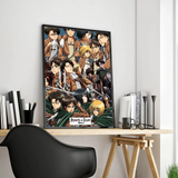 Japanese Anime Attack on Titan  Self-adhesive Art Poster Whitepaper Prints Posters Artwork Home Decor