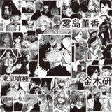 10/30/70pcs Black White Anime Tokyo Ghoul Stickers Kaneki Ken Cartoon Sticker Water Bottle Phone Notebook Cool Decals Decoration