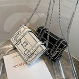 Anime Box Crossbody Bag - Trendy Two-dimensional Square Purse with Cartoon Chain Shoulder Strap