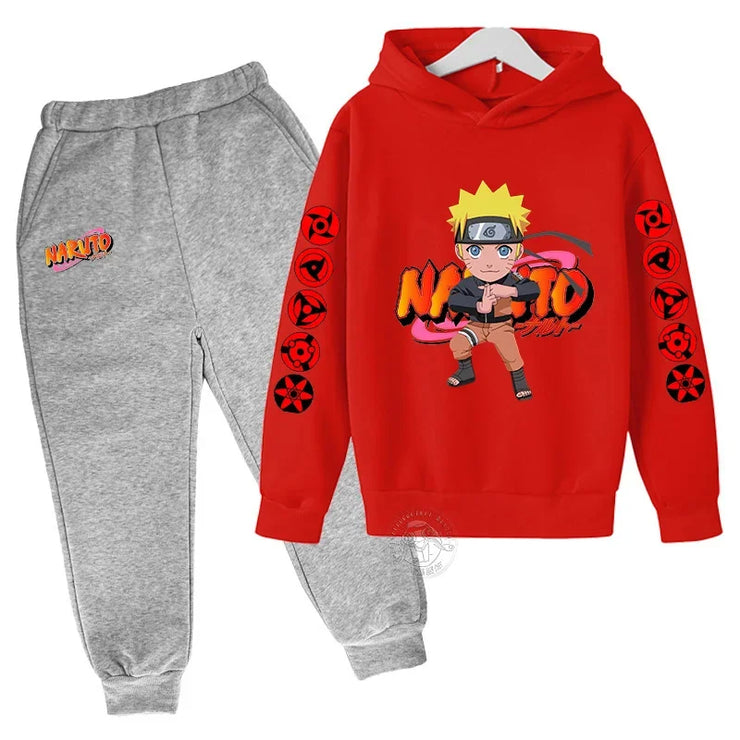 Naruto Akatsuki Cloud Hoodie Girls Boys Fashion Printed Pullover Autumn And Winter Comfortable Street Wear Best-selling Suit