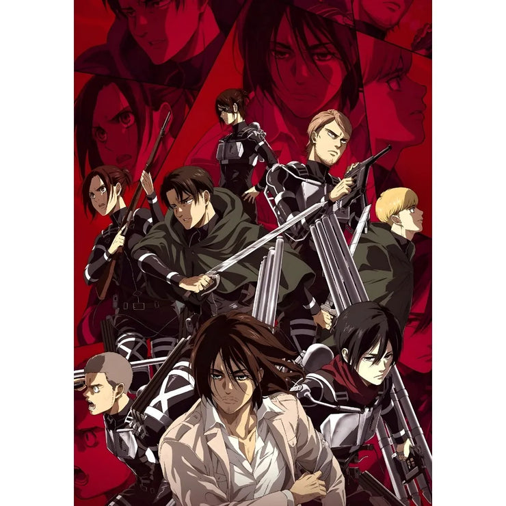 Anime A-Attack on Titans Poster Sticky Wall Art Printing Waterproof Home Living Bed Room Bar Aesthetic Decor