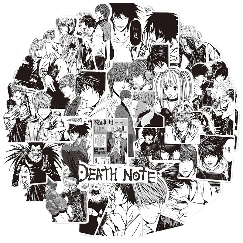 10/30/65PCS Anime Death Note Stickers Black White Decals Decoration DI ...