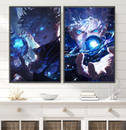 J-Jujutsu Gojo Satoru Self-adhesive Poster Figures Home Decoration Painting Wall Art Bedroom Cartoons Decor Anime Wallpaper