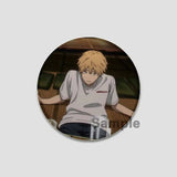 Anime Chainsaw Man Button Pins Character Makima Denji Cartoon Brooches Round Badge Backpacks Accessory Decor Fans Collect Gifts