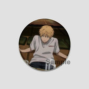 Anime Chainsaw Man Button Pins Character Makima Denji Cartoon Brooches Round Badge Backpacks Accessory Decor Fans Collect Gifts