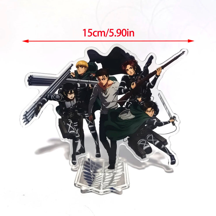 Attack on Titan Acrylic Standing Eren Mikasa Levi Erwin Armin Anime Action Figures Wolf Titan 16cm Model Toys Decor Toys For Kid