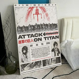 Anime A-Attack O-On Titan Poster Room Wall Art Decor Waterproof Stickers For Home Bar Bedroom Decoration