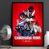 anime Chainsaw Man Poster Posters Anime Room Decor Decoration Movie Backpack Wall Interior Music Wall Art