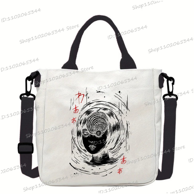 Junji Ito Cat Anime Shoulder Bag Unisex Canvas Crossbody