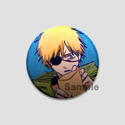 Anime Chainsaw Man Button Pins Character Makima Denji Cartoon Brooches Round Badge Backpacks Accessory Decor Fans Collect Gifts