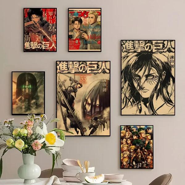 EPC Attack On Titan Season Eren Japanese Anime Classic Poster HD Posters Home Room Bar Cafe Decor Art Wall Painting Picture