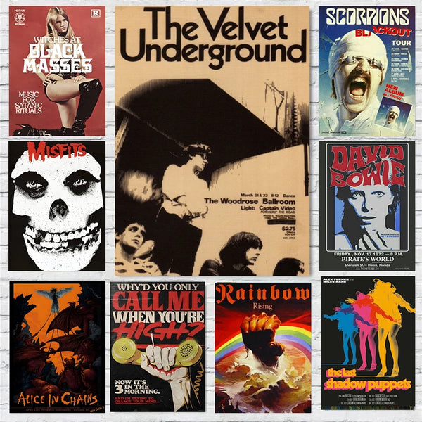 Retro Scorpions David Vocal Concert Poster Classic Pose Canvas Painting on Wall Art Superstar Decor Picture for Living Room