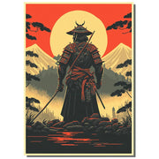 Japan Samurai Kraft paper Poster Home Wall Art Prints Pictures Bedroom Living Room Decor Murals Shop Bar Decoration