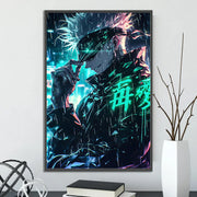 J-Jujutsu Gojo Satoru Self-adhesive Poster Figures Home Decoration Painting Wall Art Bedroom Cartoons Decor Anime Wallpaper