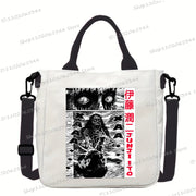 Junji Ito Cat Anime Shoulder Bag Unisex Canvas Crossbody