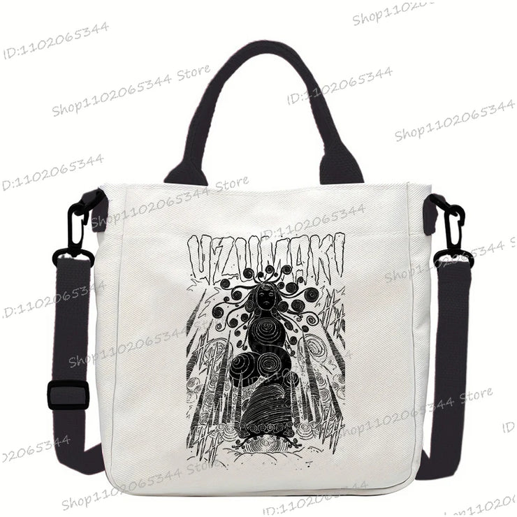 Junji Ito Cat Anime Shoulder Bag Unisex Canvas Crossbody