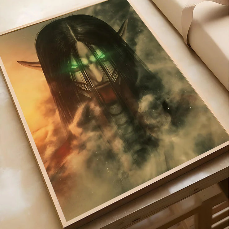 EPC Attack On Titan Season Eren Japanese Anime Classic Poster HD Posters Home Room Bar Cafe Decor Art Wall Painting Picture