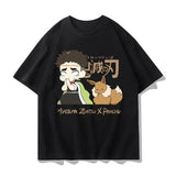 Demon Slayer Q-Version Cotton T-Shirt for Adults and Children! Nine Hashira & Main Characters Anime Short Sleeve