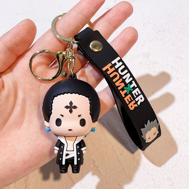 Anime Hunter x Hunter Keychain Cosplay Killua Kurapika Keyrings Resin Pendant Car Bag Key Chain Jewelry Accessories Wholesale