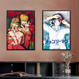 anime Chainsaw Man Poster Posters Anime Room Decor Decoration Movie Backpack Wall Interior Music Wall Art