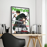 Japanese Anime Attack on Titan  Self-adhesive Art Poster Whitepaper Prints Posters Artwork Home Decor