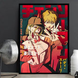 anime Chainsaw Man Poster Posters Anime Room Decor Decoration Movie Backpack Wall Interior Music Wall Art
