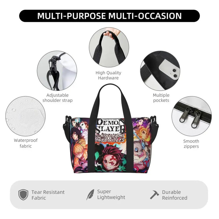 Demon Slayer Tote Bag Tanjiro & Nezuko Beach/Travel Bag