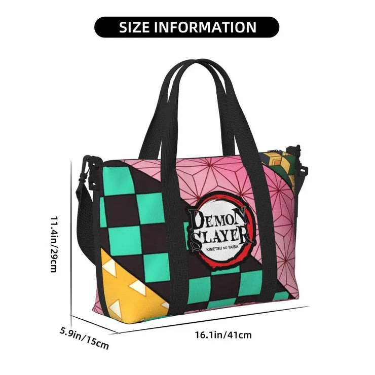 Demon Slayer Tote Bag Tanjiro & Nezuko Beach/Travel Bag