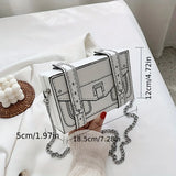 Anime Box Crossbody Bag - Trendy Two-dimensional Square Purse with Cartoon Chain Shoulder Strap