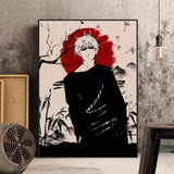 Modern Japanese Anime Canvas Wall Art  Jujutsu Kaisen Gojo Satoru Poster for Kids Room Decor Stylish Home Murals Decorative Pain