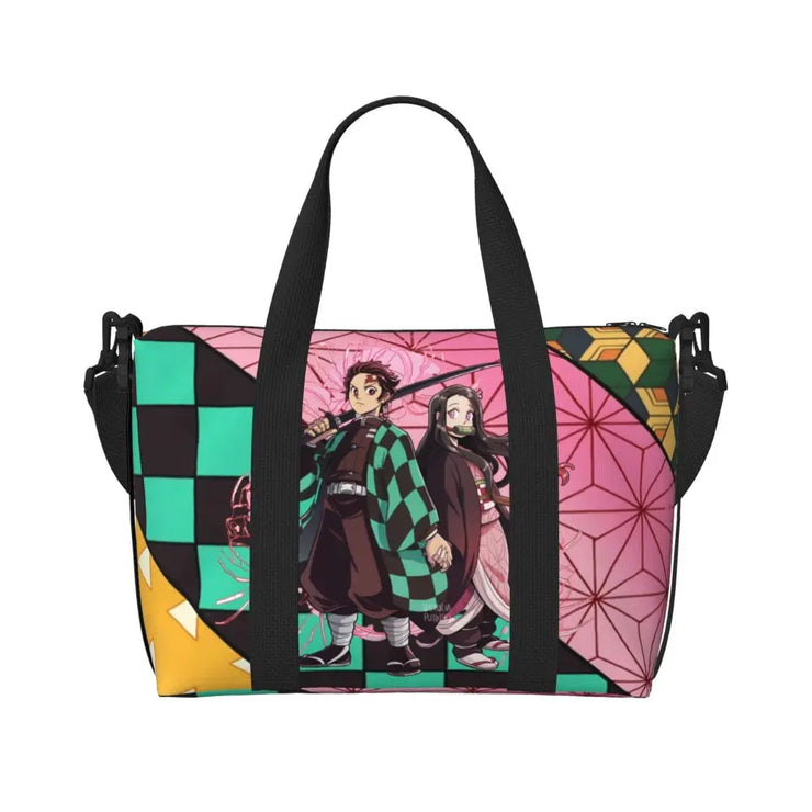 Demon Slayer Tote Bag Tanjiro & Nezuko Beach/Travel Bag