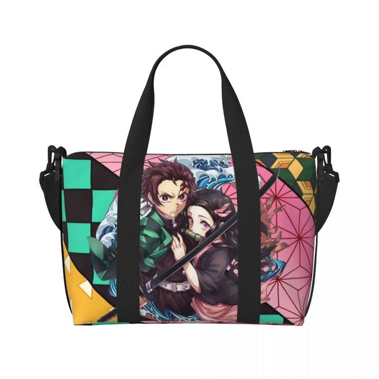 Demon Slayer Tote Bag Tanjiro & Nezuko Beach/Travel Bag