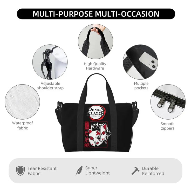 Demon Slayer Tote Bag Tanjiro & Nezuko Beach/Travel Bag