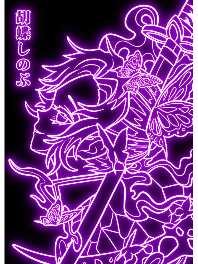 Neon Style Poster Canvas Painting  Japan Anime Cartoon Figure Wall Art Picture For Living Room Home Decor Unframed
