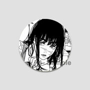 Anime Chainsaw Man Button Pins Character Makima Denji Cartoon Brooches Round Badge Backpacks Accessory Decor Fans Collect Gifts