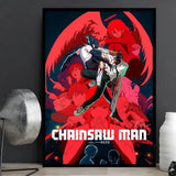 anime Chainsaw Man Poster Posters Anime Room Decor Decoration Movie Backpack Wall Interior Music Wall Art
