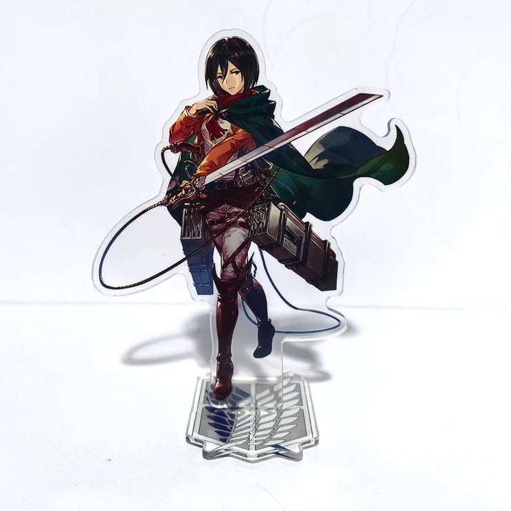 Attack on Titan Acrylic Standing Eren Mikasa Levi Erwin Armin Anime Action Figures Wolf Titan 16cm Model Toys Decor Toys For Kid