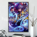 Demon Slayer Self-adhesive Anime Poster Hashira Nezuko Agatsuma Zenitsu Inosuke Wall Painting Home Decor Wall Art Room Kid Gift