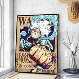 O-One P-Piece Wanted Poster Poster Art Print Anime Style Home Decor Ideal Gift Perfect Room Decor