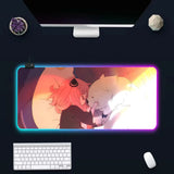 Anime Spy X Family RGB Pc Gamer Keyboard Mouse Pad Mousepad LED Glowing Mouse Mats Rubber Gaming Computer Mausepad
