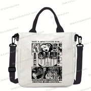 Junji Ito Cat Anime Shoulder Bag Unisex Canvas Crossbody