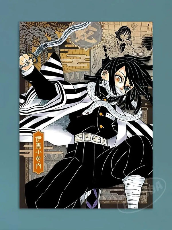 Modern Anime Canvas Wall Art  Demon Slayer Shinazugawa Sanemi Poster  Modular Home Decor for Living Room  Printed Painting