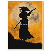 Japan Samurai Kraft paper Poster Home Wall Art Prints Pictures Bedroom Living Room Decor Murals Shop Bar Decoration