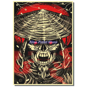 Japan Samurai Kraft paper Poster Home Wall Art Prints Pictures Bedroom Living Room Decor Murals Shop Bar Decoration